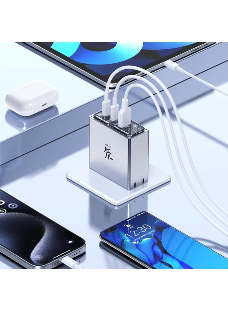 RedMagic Fast Charger 100W Three-Port Compact Design, Foldable Pins, NeoCharger 3.0, For Redmagic Astra, Nova, iPad, Tablets, Macbook, Laptops - with cable - (US Version) - Image 5