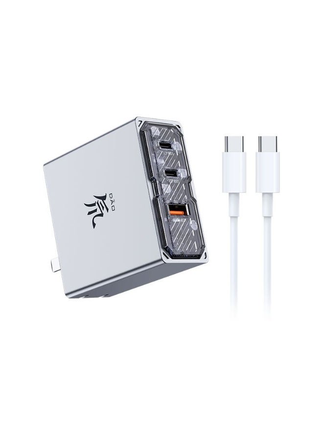 RedMagic Fast Charger 100W Three-Port Compact Design, Foldable Pins, NeoCharger 3.0, For Redmagic Astra, Nova, iPad, Tablets, Macbook, Laptops - with cable - (US Version) - Image 1