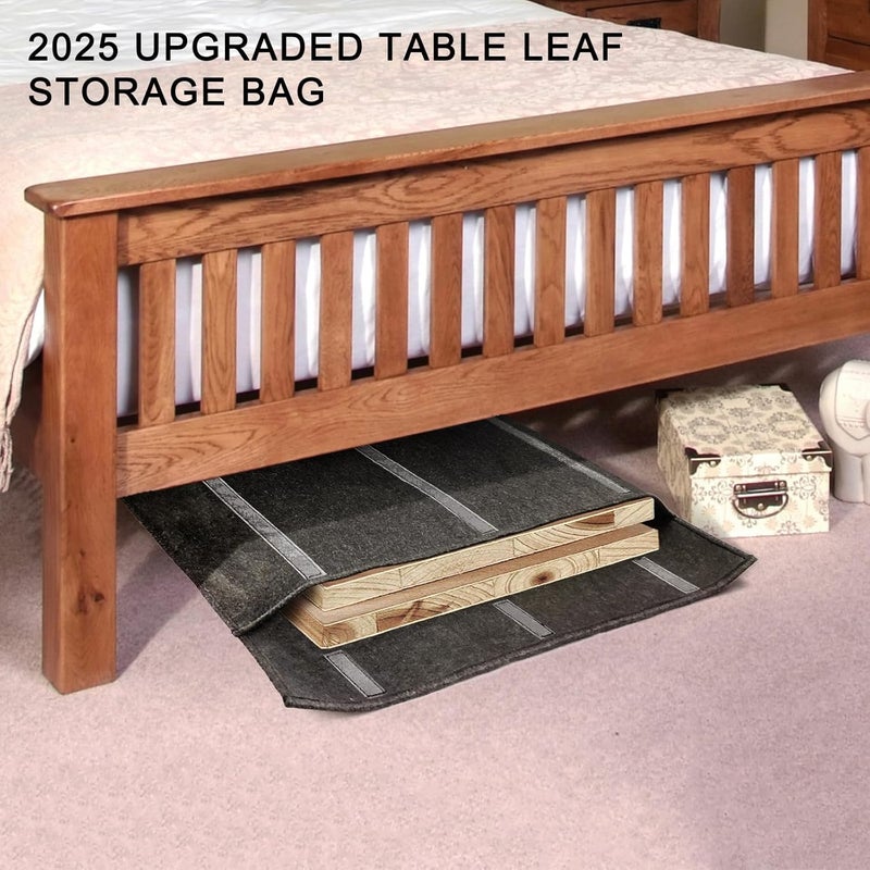 ROSROSE Table Leaf Storage Bag 2 Pack, Extra Thick Padded Felt Table Leaf Covers for Storage, Fits 48x24in Table Leaves, with Adjustable Straps & Reinforced Handles, Ultra Soft Dining Table Leaf Protector - Image 3