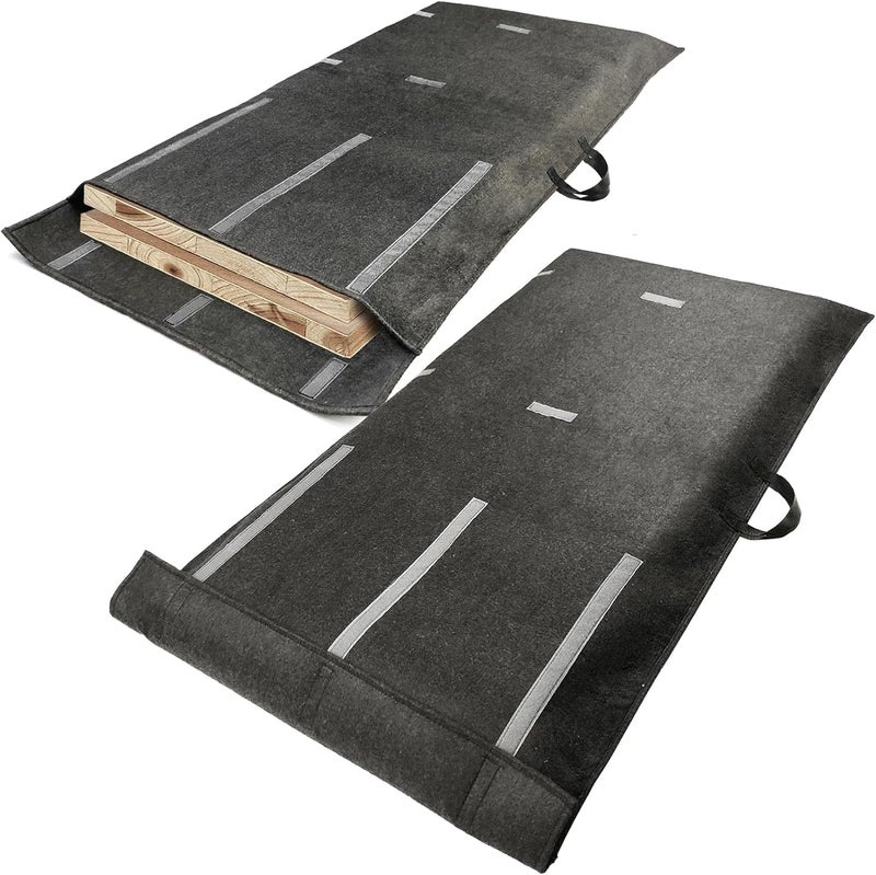 ROSROSE Table Leaf Storage Bag 2 Pack, Extra Thick Padded Felt Table Leaf Covers for Storage, Fits 48x24in Table Leaves, with Adjustable Straps & Reinforced Handles, Ultra Soft Dining Table Leaf Protector - Image 1