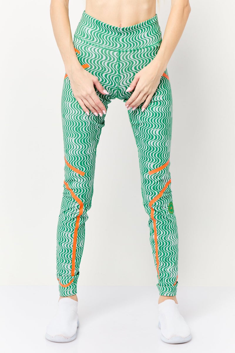 Adidas Adidas by Stella McCartney Women Sportswear Fit Training Leggings, Green - Image 1