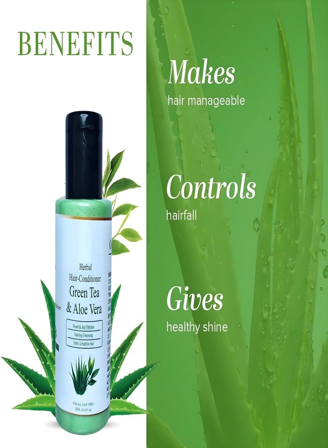 Glamezone Green Tea & Aloe Vera Hair Conditioner, Nourishing Hair Care for Soft Shiny Hair - Image 4