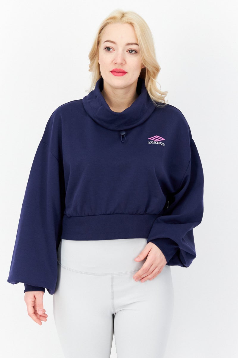 umbro سويت شيرت رياضي نسائي مناسب للتدريب، أزرق داكن - Image 1