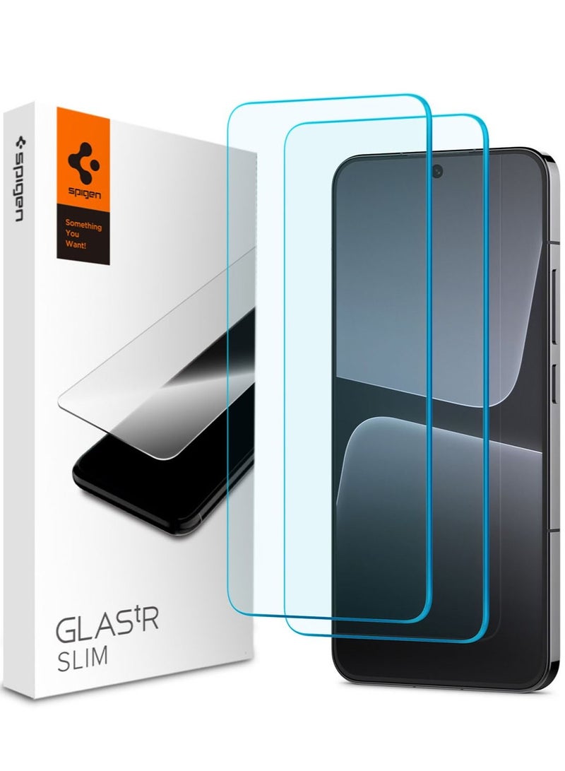 Spigen Glastr Slim for Xiaomi 13 Screen Protector Premium Tempered Glass - 2 Pack - Image 1