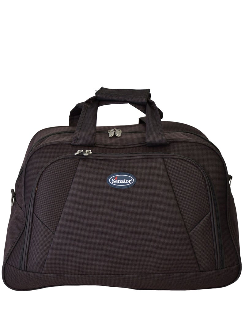 SENATOR - Travel Duffle Bag for Unisex Lightweight Nylon Bag Multi Pocket Water & Scratch Resistant Adjustable Shoulder Strap Weekend Bag Convenient Carry On Luggage for Camping Training 48L Brown EA220 - Image 1