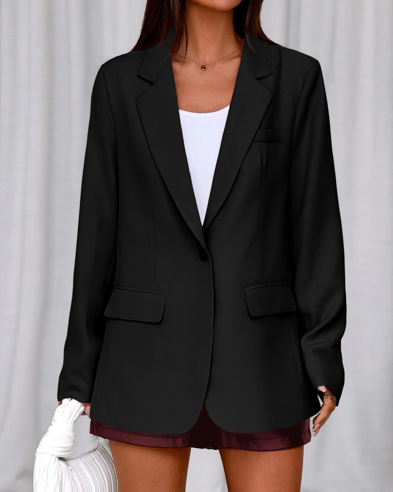 BTFBM Blazers for Women 2026 Spring Business Casual Clothes Open Front Oversized Winter Coats Work Office Suit Jackets(Black, X-Large) - Image 5