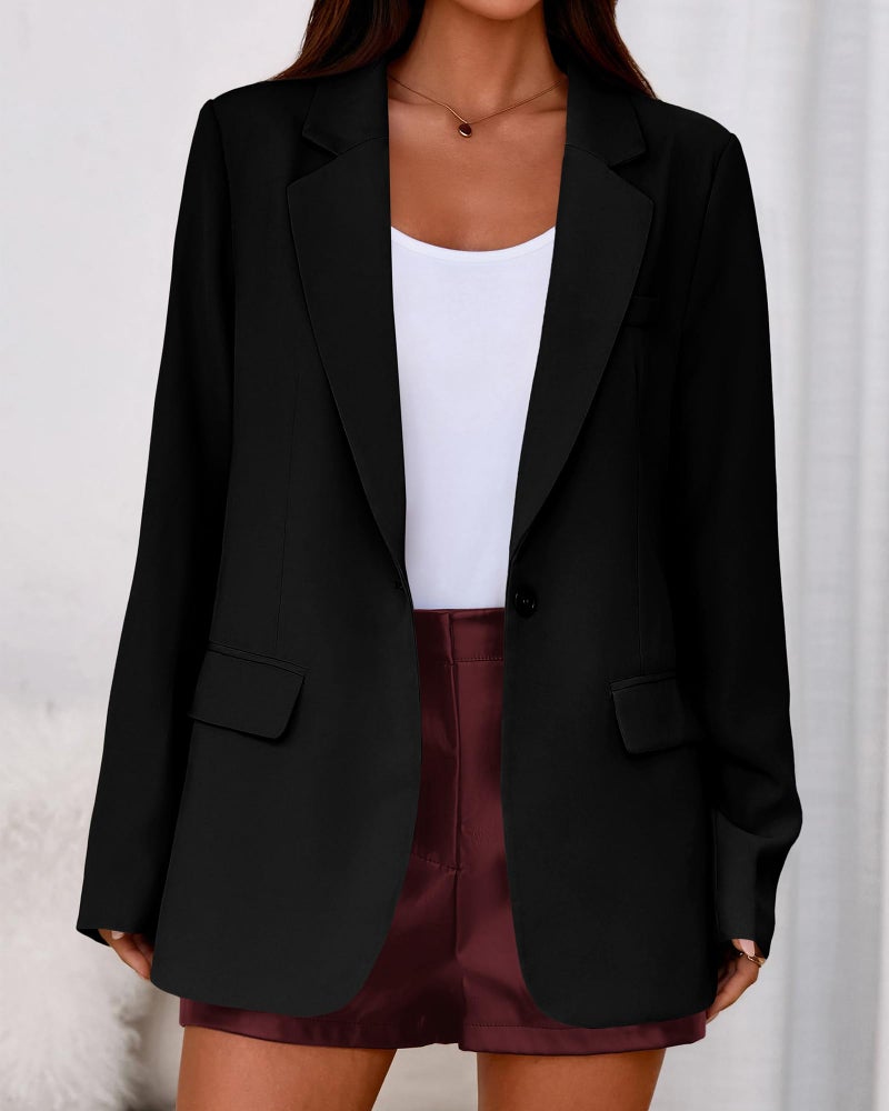 BTFBM Blazers for Women 2026 Spring Business Casual Clothes Open Front Oversized Winter Coats Work Office Suit Jackets(Black, X-Large) - Image 4