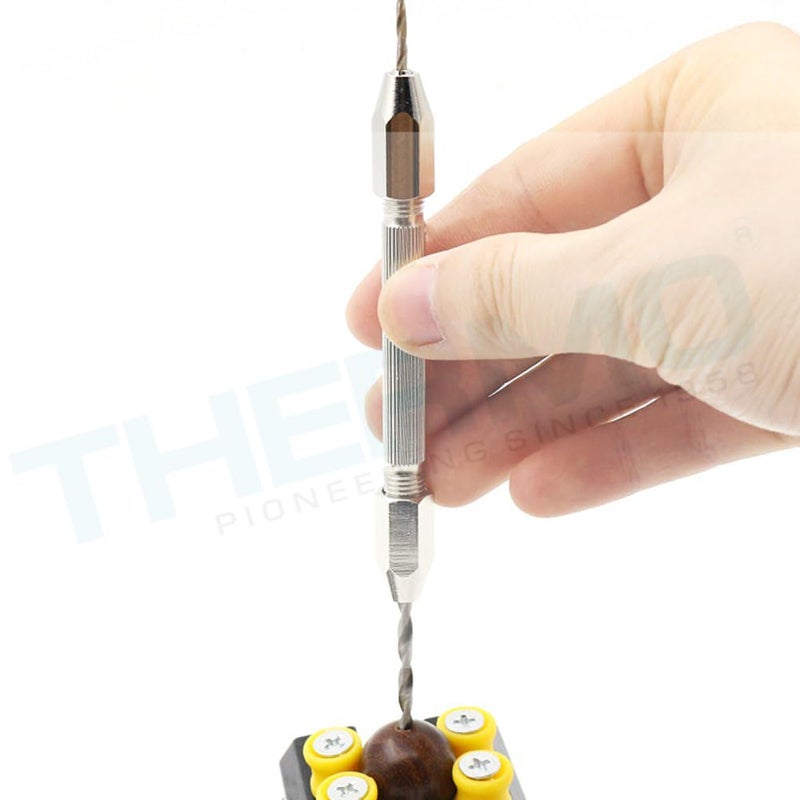 Thermo مقبض دبابيس مع 2 مشابك (0–2.5 مم) - مثالي لصنع المجوهرات، إصلاح الساعات، الخرز، النحت واستخدام الهوايات. (مصنوع من النحاس) - صنع في بهارات (3 قطع) - Image 4