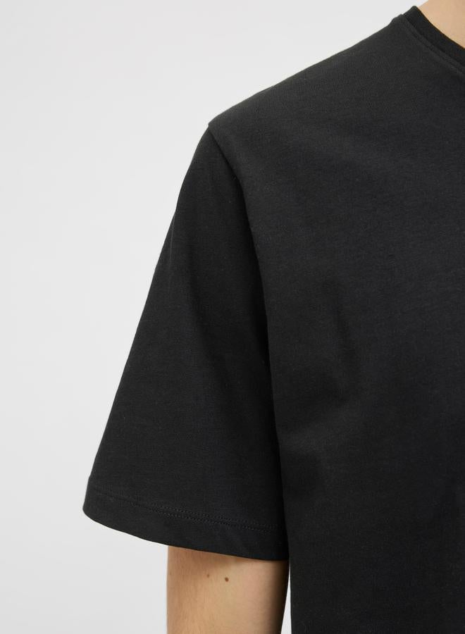 Rebel تي شيرت جريب باسيك قصير الأكمام على شكل V - Image 3