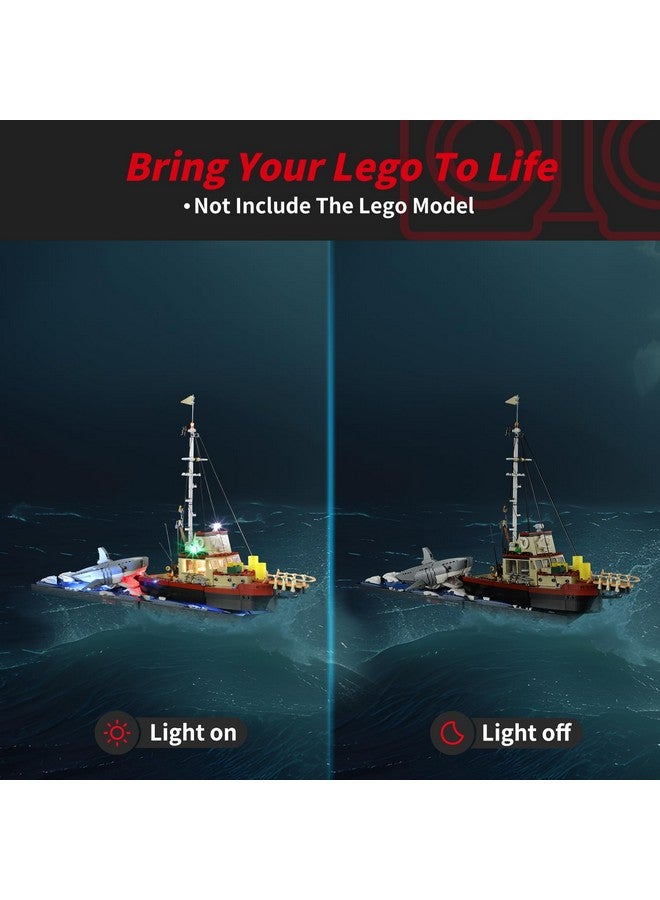 بريكسماكس مجموعة إضاءة 2.0 لـ Lego Jaws - إضاءة LED مبتكرة متوافقة مع أفكار Lego 21350 - مجموعة Lego غير متضمنة - Image 2