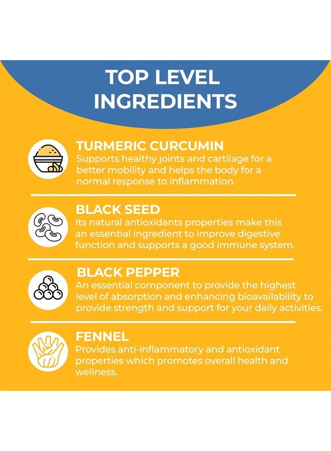 BIOTOPLEVEL Liquid Turmeric Curcumin Plus Natural Organic Black Pepper. Maximum Absorption. Supports Normal Response to Inflammation. Improves Brain Function. Enhances Immunity. Improves Digestion. - Image 4