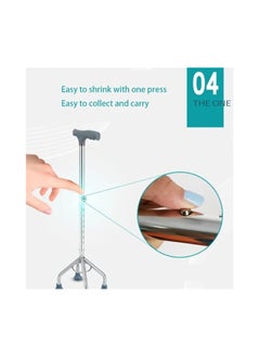 AKM Four Legged Walking Cane Your Premier Choice for Unmatched Stability Comfort  and Mobility Enhancement  - Image 3
