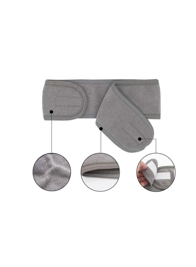 3 Pcs Women Adjustable SPA Facial Headband Bath Makeup Hair Band Headbands for Face Washing Soft Toweling Hair Make Up Accessories - Image 3