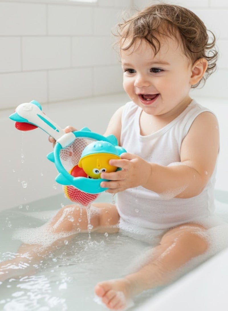 ZedPlay 3-Piece Baby Bath & Shower Fishing Game Toy Set – Safe Water Play with Net, Cute Animal Characters & Toys for Toddler Bath Time Fun - Image 3