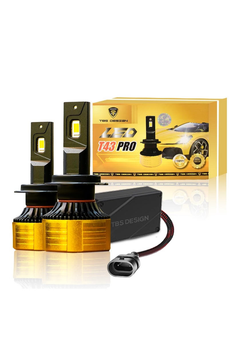 TBS DESIGN Toby's T43 PRO 2 Pieces Car LED Headlight Original 55W/piece Power 11000/piece Lumens With Color Temperature 4300K 9005/9006 - Image 1