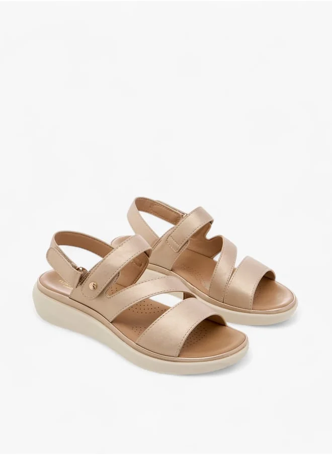 Flora Bella By Shoexpress Women Solid Sandals with Hook and Loop Closure