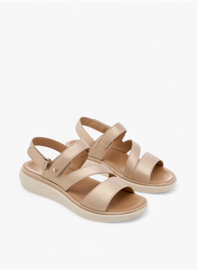 Flora Bella By Shoexpress Women Solid Sandals with Hook and Loop Closure  - Image 1