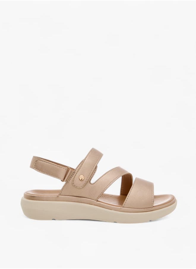 Flora Bella By Shoexpress Women Solid Sandals with Hook and Loop Closure  - Image 3