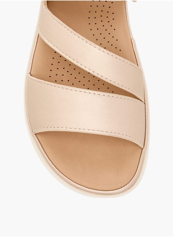 Flora Bella By Shoexpress Women Solid Sandals with Hook and Loop Closure  - Image 4