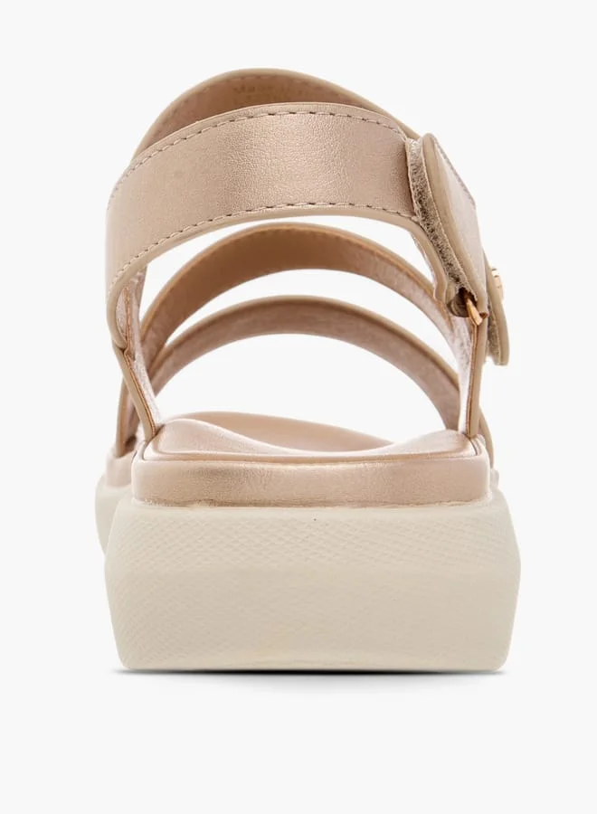Flora Bella By Shoexpress Women Solid Sandals with Hook and Loop Closure