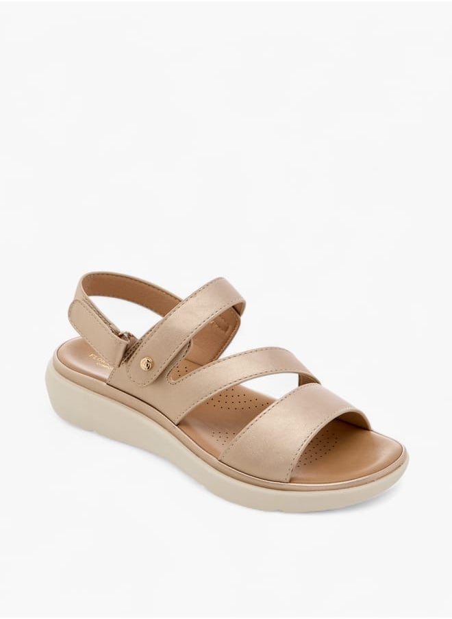 Flora Bella By Shoexpress Women Solid Sandals with Hook and Loop Closure  - Image 2