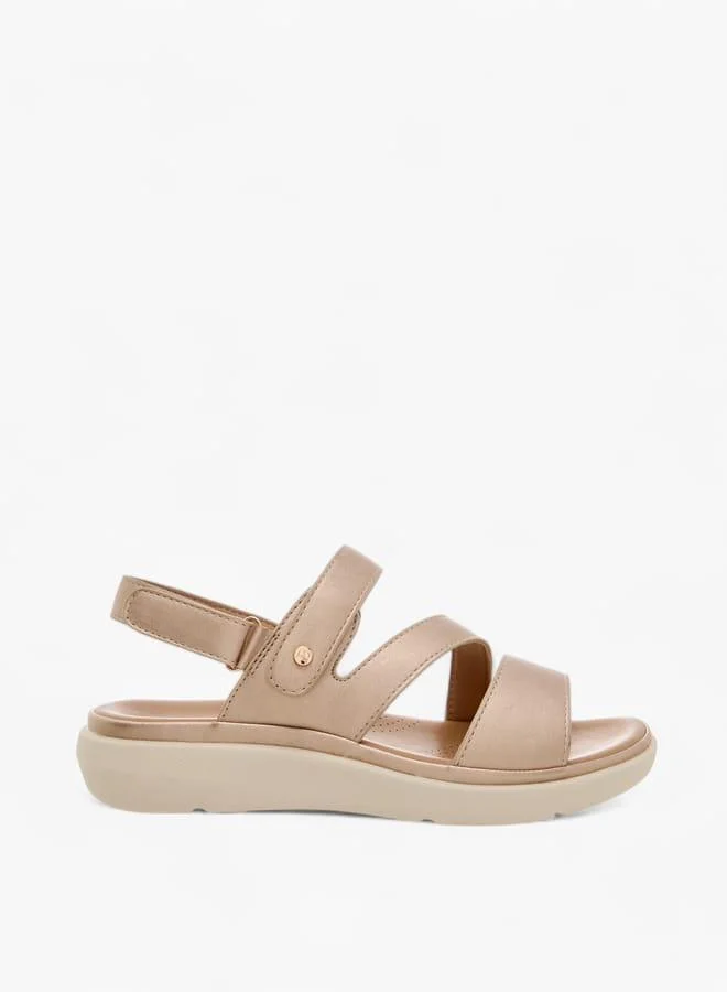 Flora Bella By Shoexpress Women Solid Sandals with Hook and Loop Closure