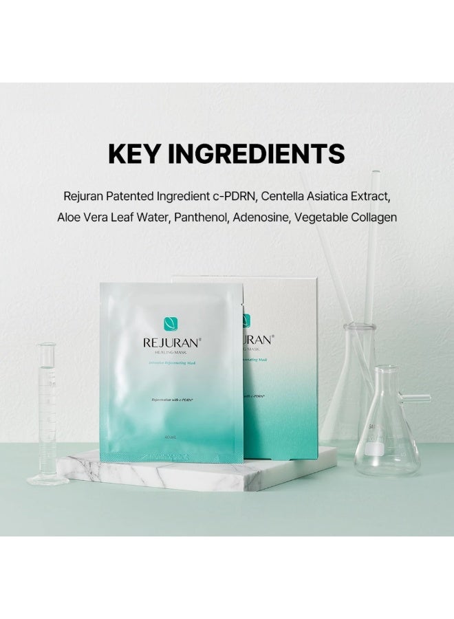 ريچوران قناع Turnover لتجديد البشرة بتقنية c-PDRN® (5 قطع) – حمض DNA أصلي من السلمون لشدّ البشرة، الترطيب، الإصلاح واستعادة الحيوية – لبشرة شابة ومشرقة – عناية كورية بالبشرة – قناع ورقي من ألياف ميكروفايبر فائقة الدقة. - Image 4