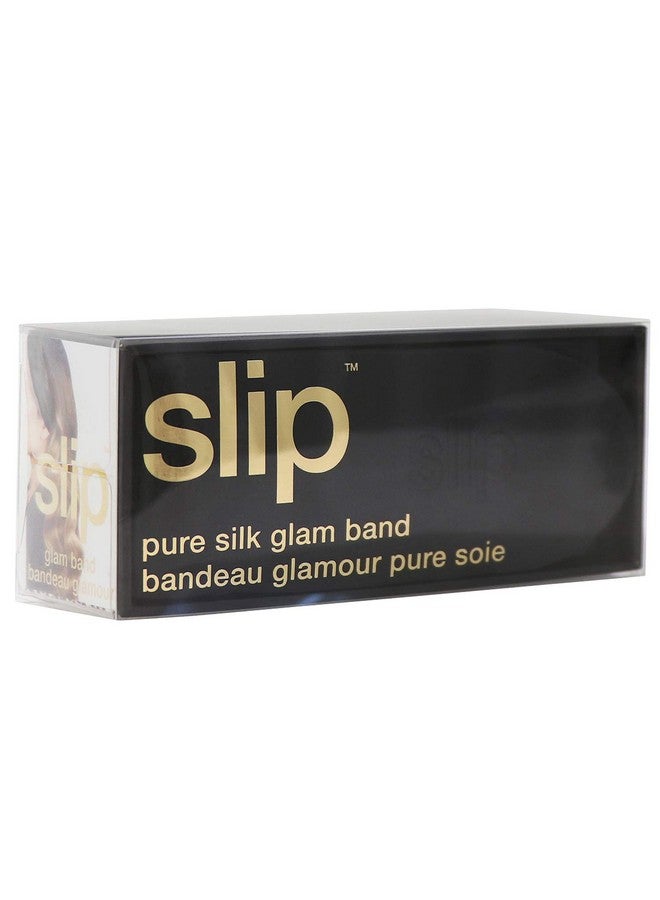 SLIP Silk Black Glam Band One Size (19” 25”) Pure 22 Momme Mulberry Silk Multipurpose Makeup Headband Comfortable Soft + Versatile Beauty Band And Spa Headband With Adjustable Fastening - Image 4