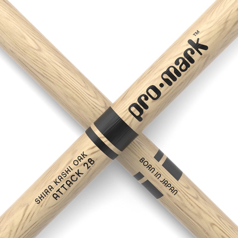 ProMark Drum Sticks - Classic Attack 2B Shira Kashi Oak Drumsticks, Oval Wood Tip, One Pair - Image 5