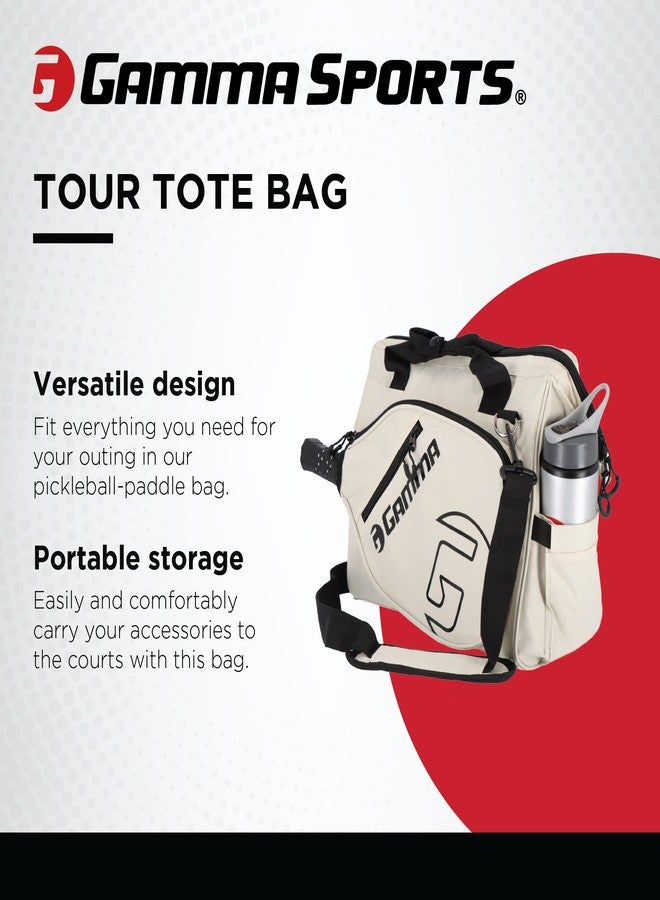 Gamma Sports Tour Tote Bag, Pickleball Bag for Pickleball Paddles, Gear, and Clothes, White - Image 2