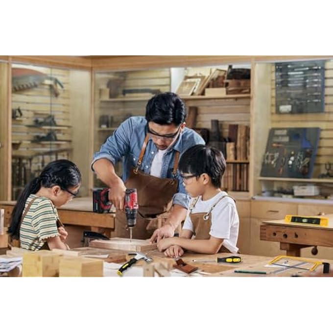 CHILDREN'S TOOL SET, CHILDREN'S TOOL WITH REAL HAND TOOLS, BEGINNERS LEARNING BUILDING TOOL, TOY HAMMER WITH TOOL BOX FOR HOME, DIY CONSTRUCTION AND WOODWORKING, GIFT FOR BOYS AND GIRLS - Image 5