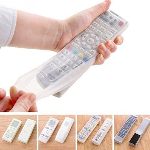 PUTHAK Universal Silicone Remote Cover – Soft Transparent Protective Case for TV & AC Remotes – Anti-Slip Dustproof Remote Skin 3pc | 3 Different Sizes - Image 3