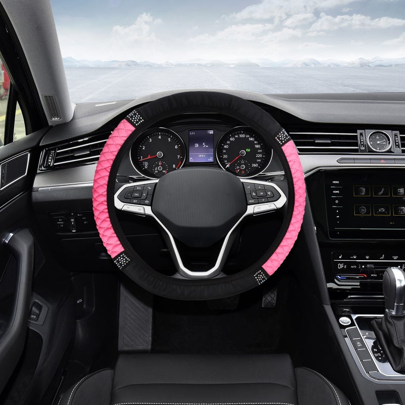 4 pcs Car Rhinestone Steering Nonslip Universal Steering Accessories - Image 3