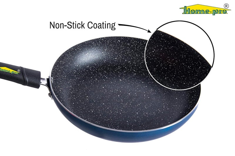 Homepro NonStick Premium Fry Pan with Glass lid 4 Layer Coating 4mm Thick Diameter 24cm PFOA Free and Food Grade Gas Stove and Induction - Image 3