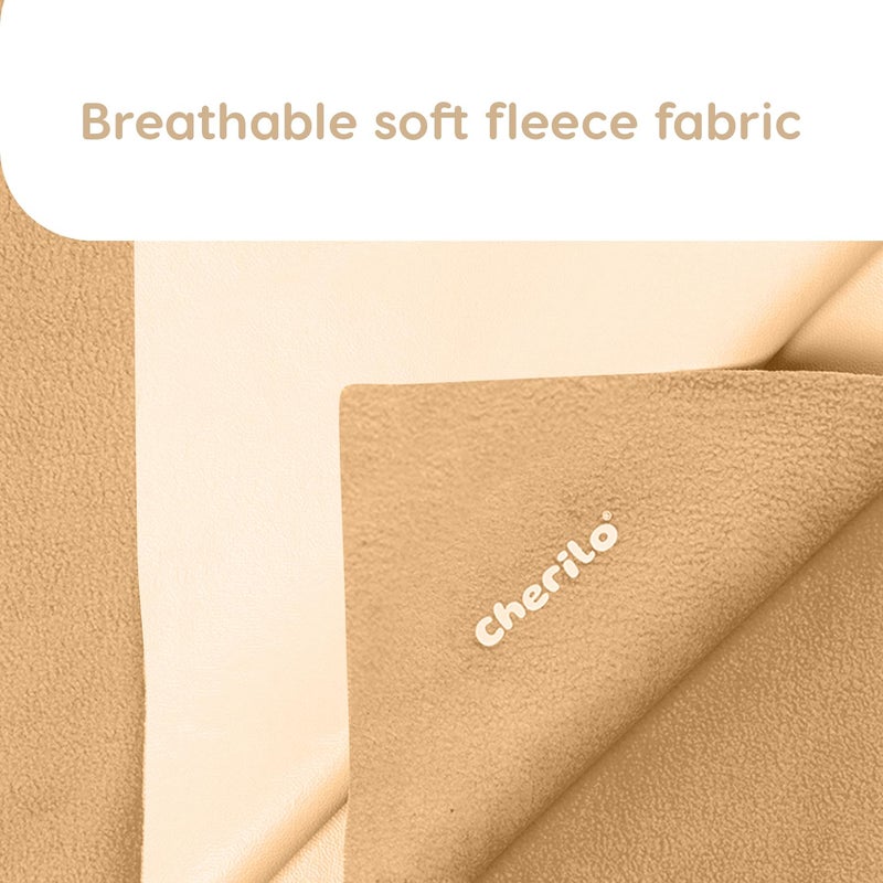 Cherilo Quick Dry Waterproof Protector Baby Dry Sheets, Small (50cm X 70cm)| Beige, Pack of 2 - Image 2