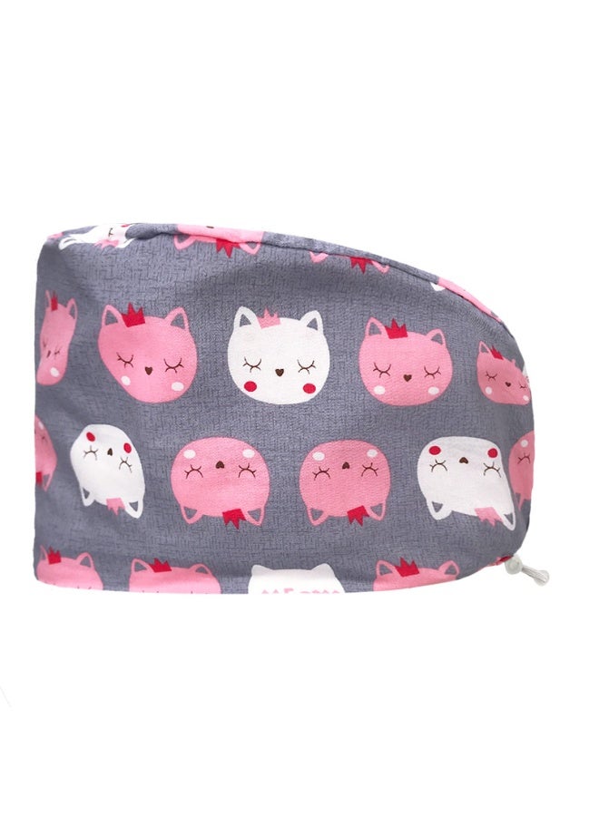 NIBEMINENT Scrub Caps Dust Proof Cap Nursing Work Hats  Cotton Women Men Veterinary Dental Clinic Chef Cooking Hats