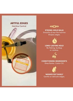 Mizani Artful Edges Edge Control Gel | With Castor Oil & Shea Butter | Flakefree No Buildup | Strong Hold Hair Balm | 5.2 Oz  - Image 3