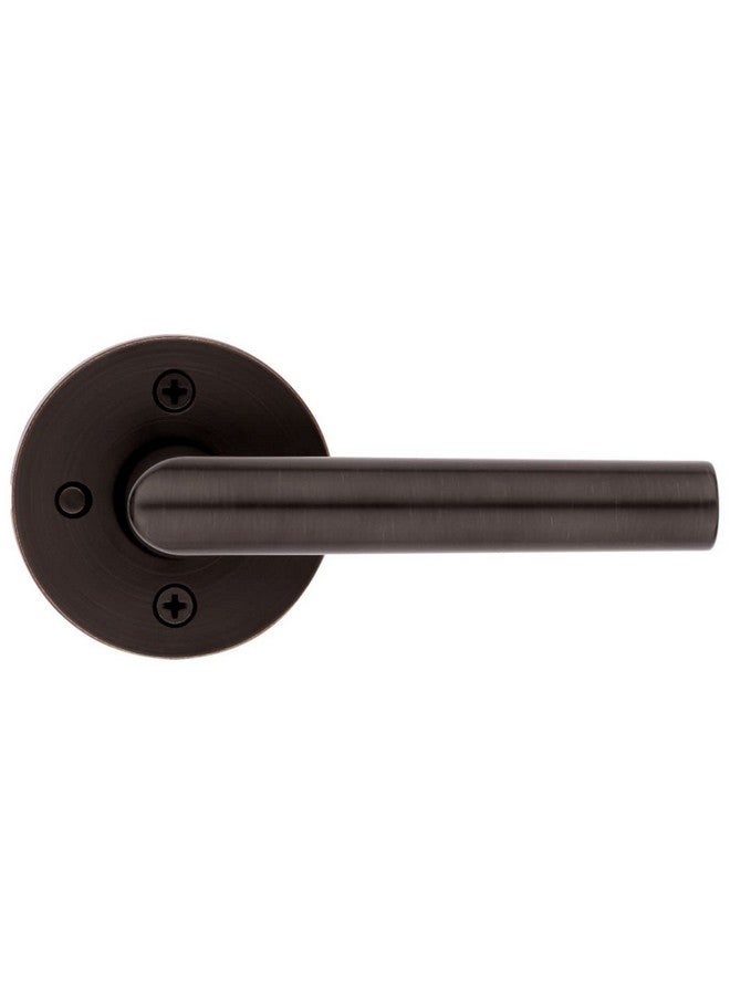 Kwikset Milan Interior Privacy Door Handle with Lock, Door Lever For Bathroom and Bedroom, Satin Nickel Reversible Keyless Push Button Lock Door Lever - Image 1