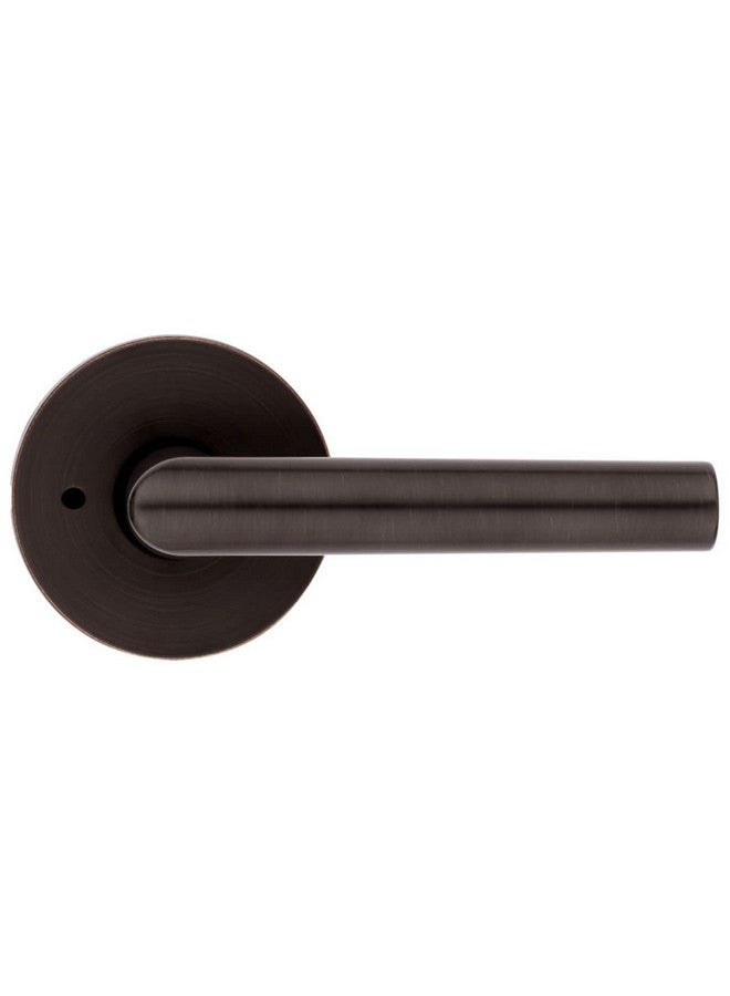 Kwikset Milan Interior Privacy Door Handle with Lock, Door Lever For Bathroom and Bedroom, Satin Nickel Reversible Keyless Push Button Lock Door Lever - Image 2