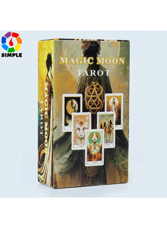 NIBEMINENT Magical Moon Tarot Cards - 78 Tarot Cards - Traditional Spirit with Modern Lines Design - Image 1