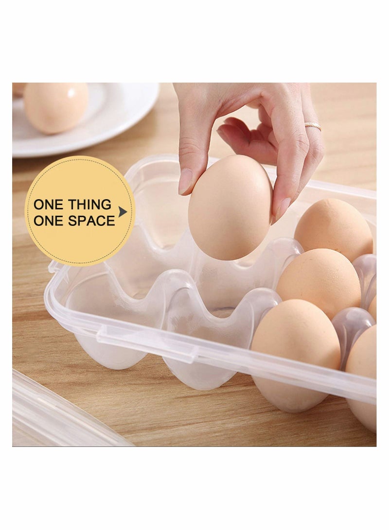 SYOSI 2 Pack Covered Egg Holders For Refrigerator Egg Storage Container Plastic Egg Trays Deviled Egg Tray Carrier with Lid - Image 3