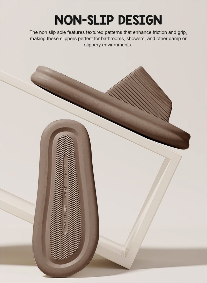 هومار كيت نعال وسادة للحمام، نعال استحمام منزلية ناعمة وخفيفة الوزن مضادة للانزلاق، نعال استحمام منزلية سريعة الجفاف من مادة إي في إيه للرجال والنساء، نعال منزلية للاستخدام الداخلي والخارجي - Image 3