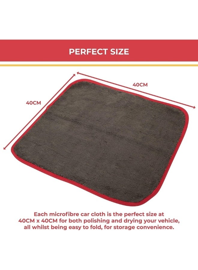 3 Pack Ultra Thick Super Absorbent Multipurpose Microfiber Towels Lint Free Scratch Free for Car Home Office - Grey - (40*40cm) - Image 5