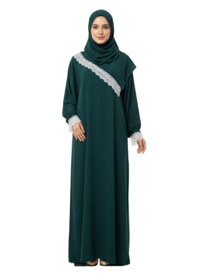 لامورا فستان صلاة إسلامي للنساء | عباءة، زي حجاب من قطعة واحدة، جلابية - Image 1