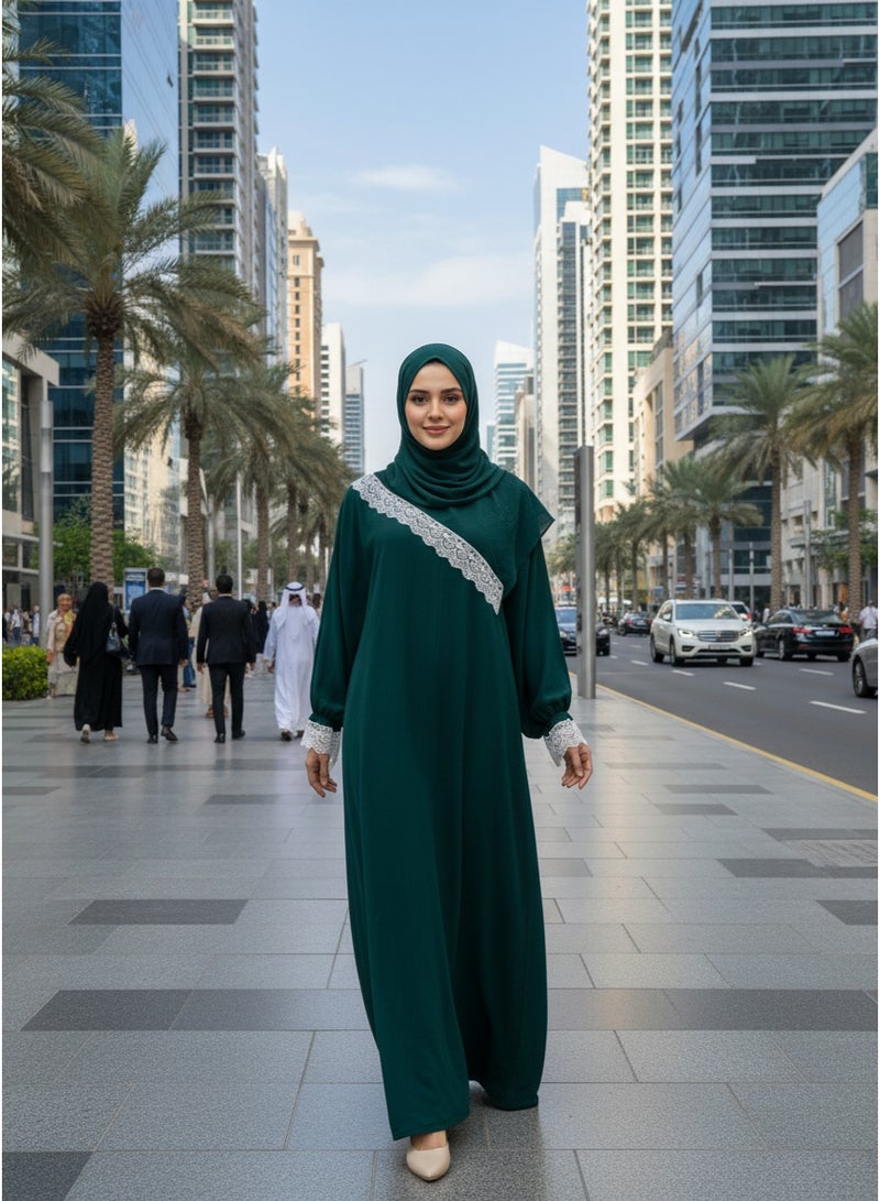 لامورا فستان صلاة إسلامي للنساء | عباءة، زي حجاب من قطعة واحدة، جلابية - Image 2