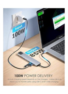 Generic USB C Hub adapter 8 in 1 USB C Dongle with 4K@60Hz HDMI, RJ45 Ethernet, 100W PD, SD/TF Card Reader, 2 USB Ports, USB Type C Hub for MacBook Pro Air M1  - Image 3