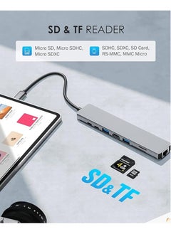 Generic USB C Hub adapter 8 in 1 USB C Dongle with 4K@60Hz HDMI, RJ45 Ethernet, 100W PD, SD/TF Card Reader, 2 USB Ports, USB Type C Hub for MacBook Pro Air M1  - Image 4