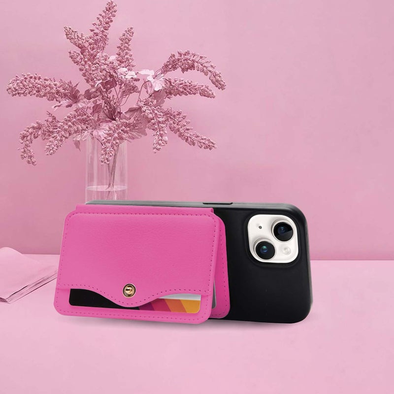 M-Plateau Card Holder With 3M Adhesive, Credit Card Holder Stick On & Phone Wallet (Rose Red) - Image 4