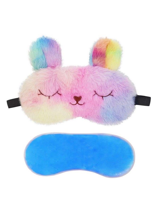 Jenna ™ Cute Fur Gel Sleeping Eye Shade Mask Cover For Insomnia, Meditation, Puffy Eyes And Dark Circles Bunny Multi  - Image 1