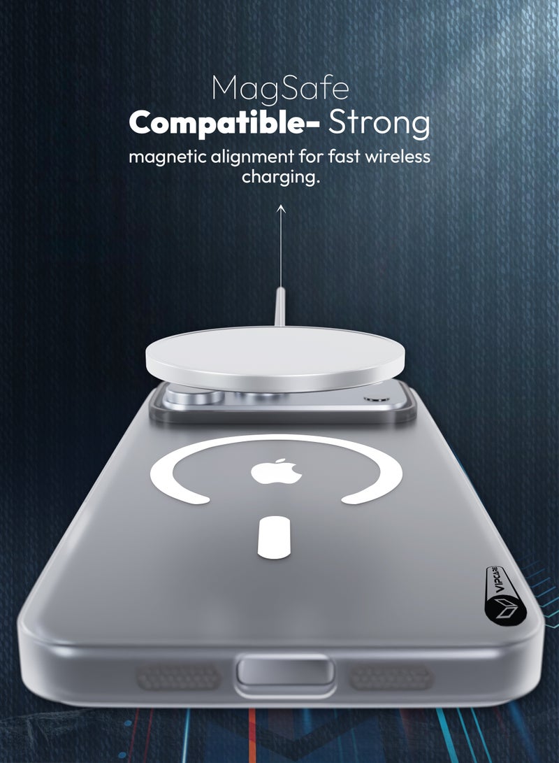 Vipcare iPhone 17 Pro Max MagSafe Case Lightweight Transparent Shockproof Protective Cover with Strong Magnetic N52 Anti-Yellowing Scratch Resistant Drop Protection Slim Mobile Back Case - Image 4